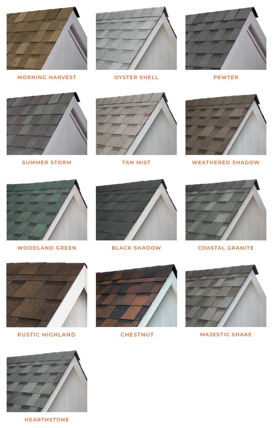 ATLAS Shingle Color Chart H.E. Roberts Roofing LLC in Milton FL